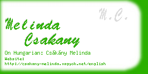 melinda csakany business card